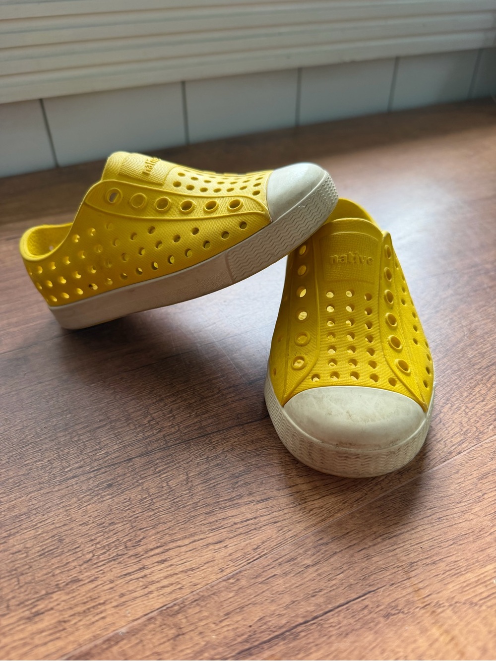 Native Kids Slip-On Water Shoes in Bright Yellow